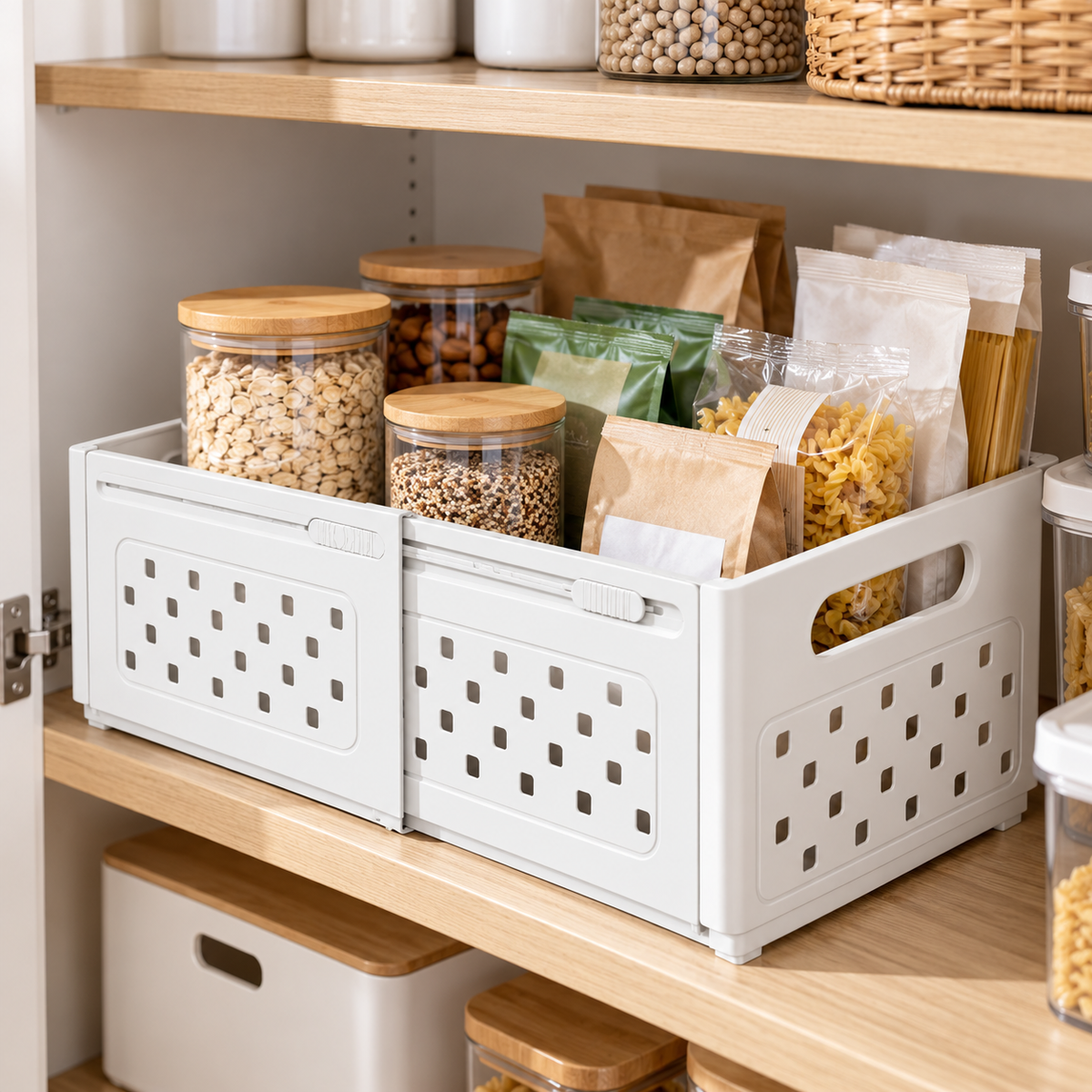🧺 Kitchen Essential | Expandable Storage Basket | Space-Saving Design