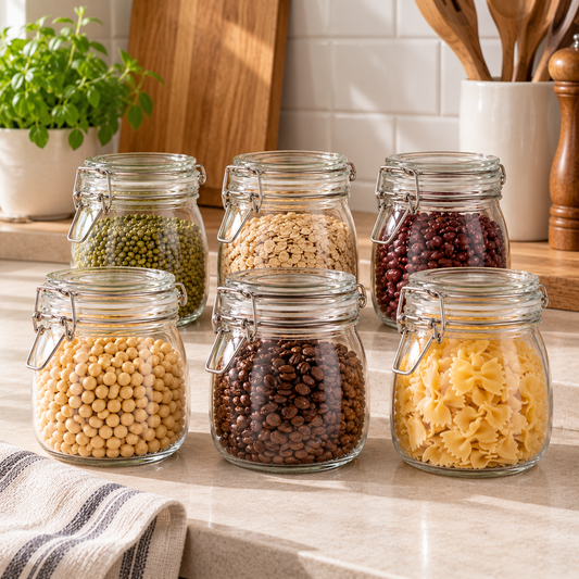 🫙 Kitchen Essential | Airtight Glass Storage Jar | Clear Design