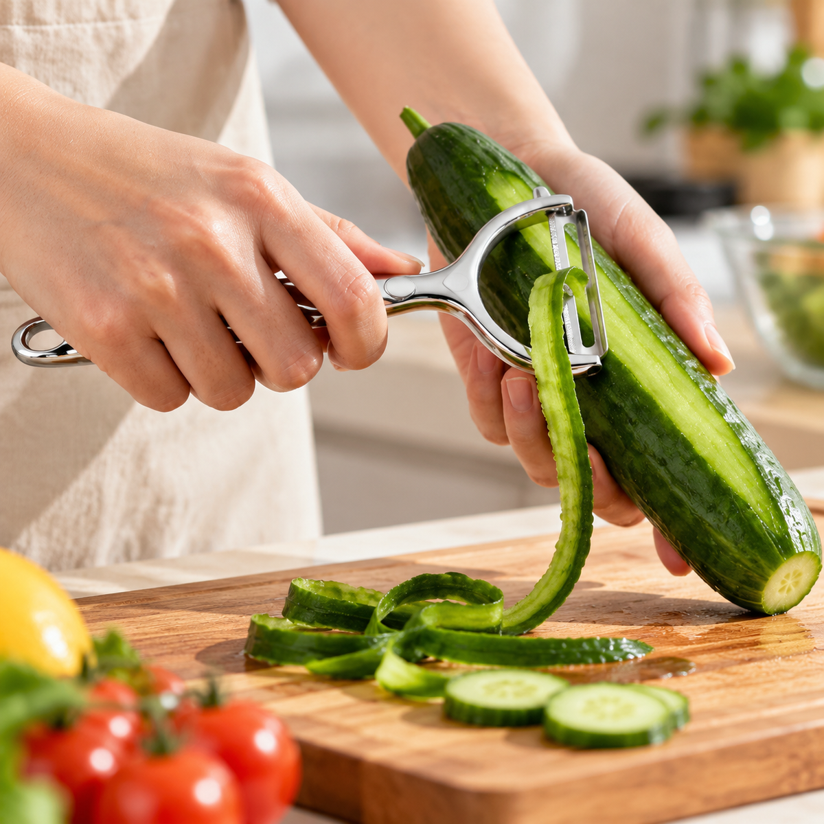 🥕 Kitchen Essential | Stainless Steel Peeler | Everyday Cooking | Home Chef Gift | Sleek Silver Finish