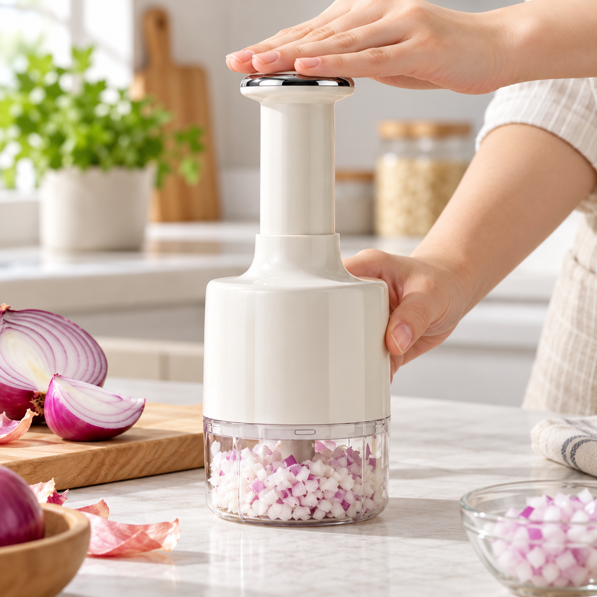 🧄 Kitchen Essential | Multifunctional Garlic Chopper | Easy Food Prep