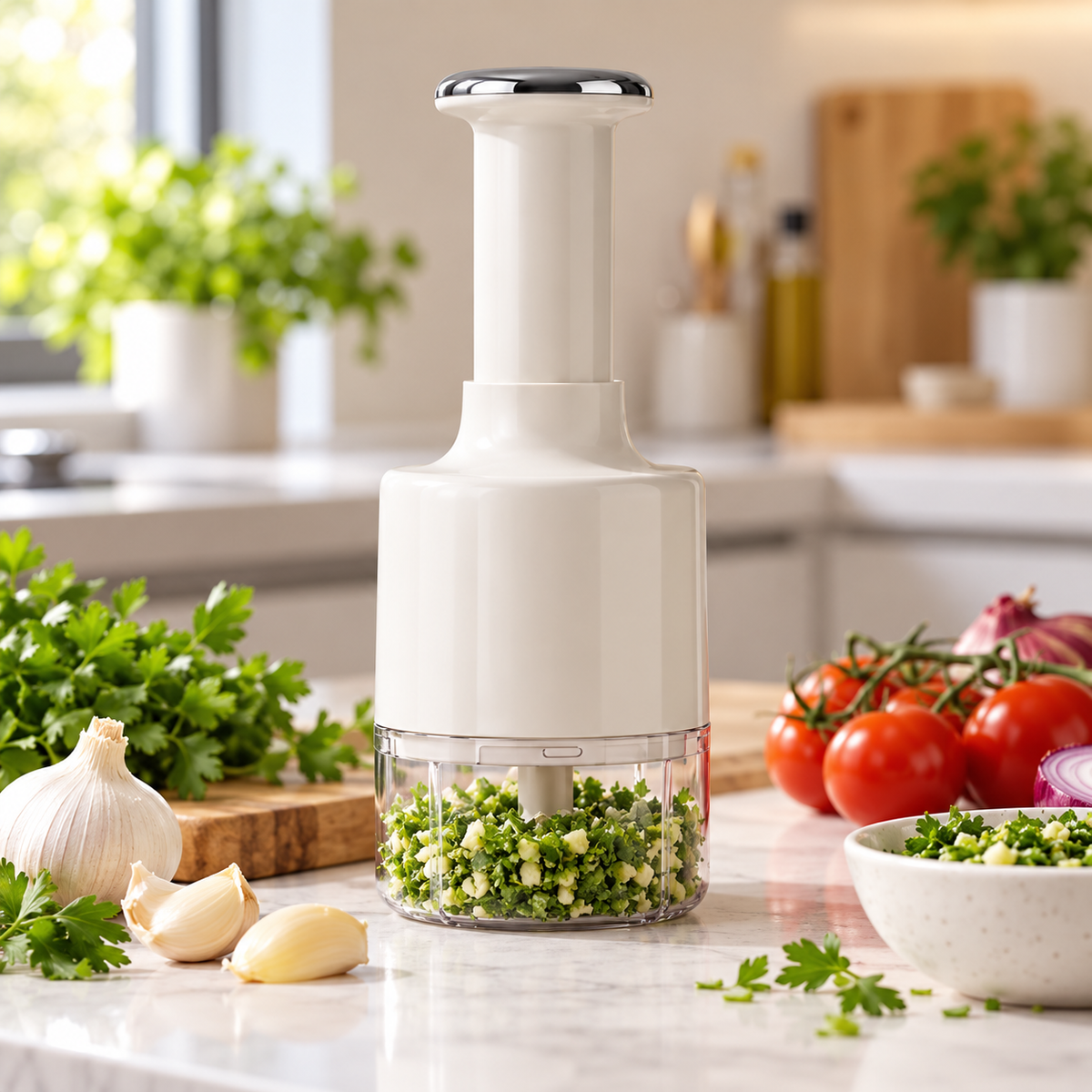🧄 Kitchen Essential | Multifunctional Garlic Chopper | Easy Food Prep