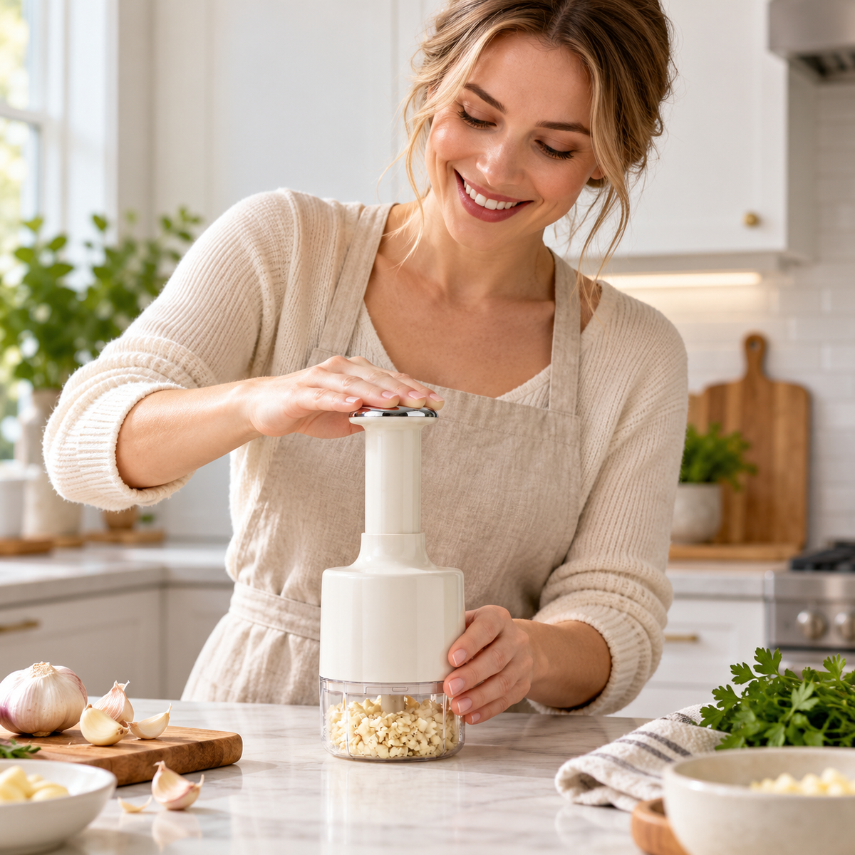 🧄 Kitchen Essential | Multifunctional Garlic Chopper | Easy Food Prep