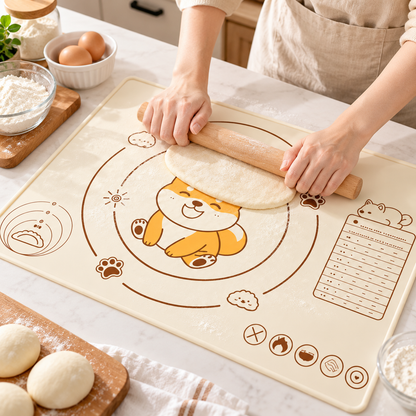 🐕 Kitchen Essential | Silicone Baking Mat | Cute Shiba Inu Design