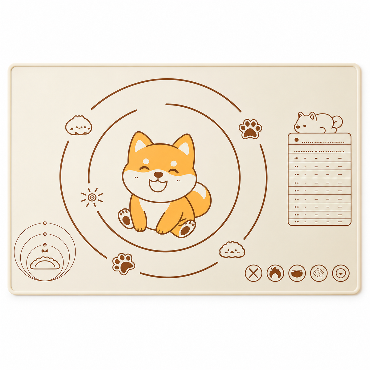 🐕 Kitchen Essential | Silicone Baking Mat | Cute Shiba Inu Design
