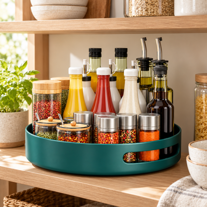 🧂 Kitchen Organizer | Rotating Spice Rack | Countertop Storage