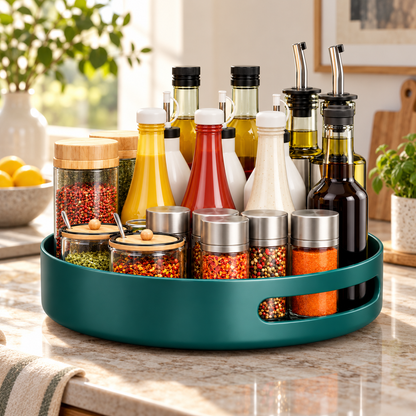 🧂 Kitchen Organizer | Rotating Spice Rack | Countertop Storage