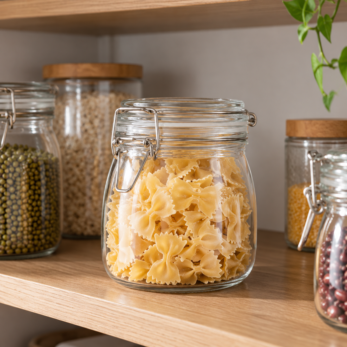 🫙 Kitchen Essential | Airtight Glass Storage Jar | Clear Design