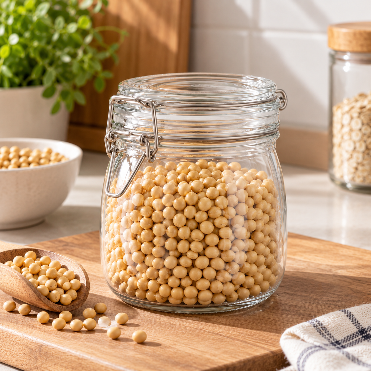 🫙 Kitchen Essential | Airtight Glass Storage Jar | Clear Design