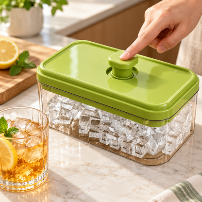 🧊 Kitchen Essential | Ice Cube Maker | Everyday Drinks | Home Bar Gift | Fresh Green Design