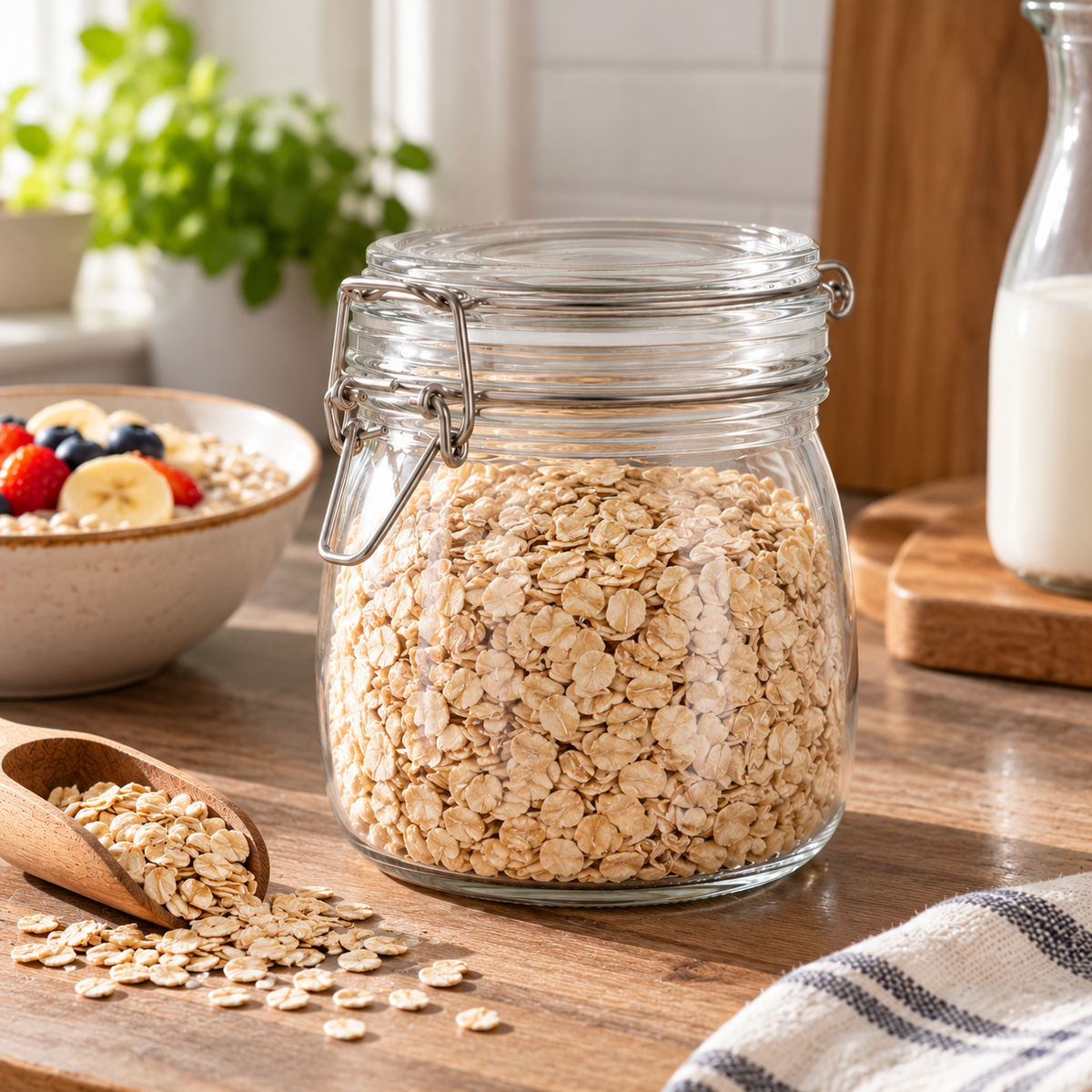 🫙 Kitchen Essential | Airtight Glass Storage Jar | Clear Design
