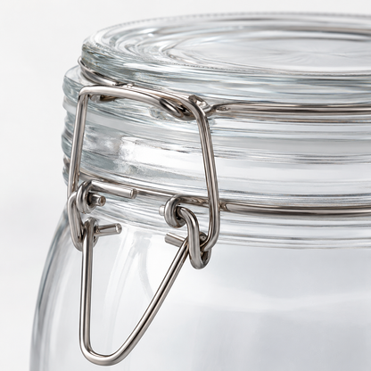 🫙 Kitchen Essential | Airtight Glass Storage Jar | Clear Design