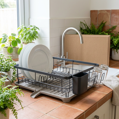 Dish rack in a contemporary kitchen