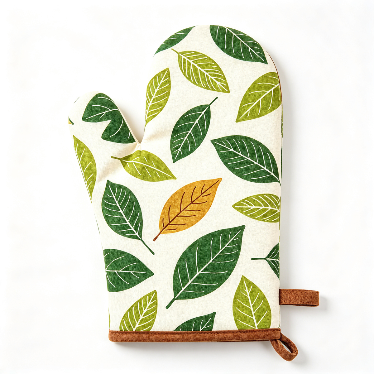 🍃 Kitchen Essential | Heat-Resistant Oven Mitt | Leaf Print