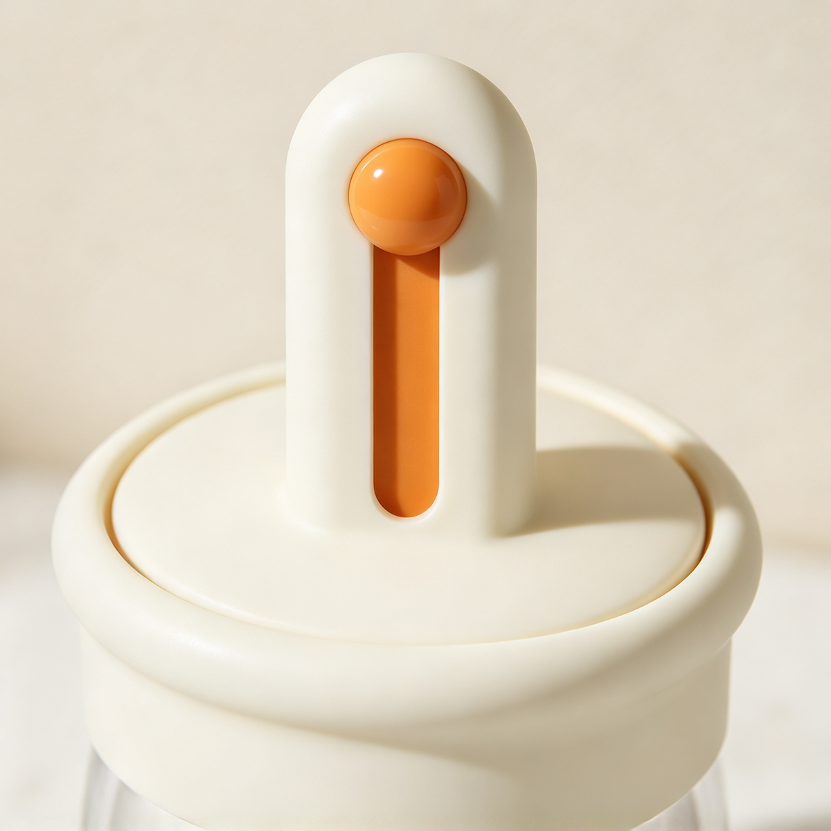 🧂 Kitchen Essential | Seasoning Jar with Spoon | Cream &amp; Orange Design